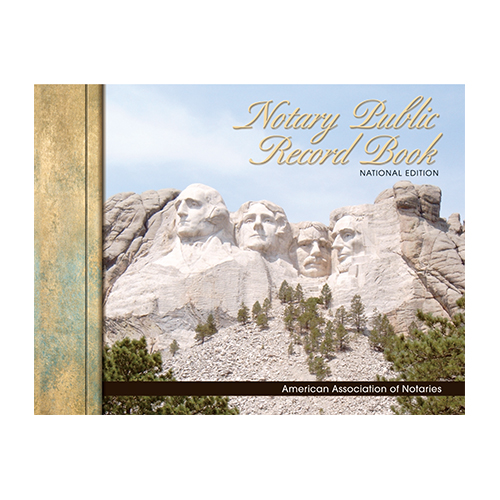 Wisconsin Notary Public Record Book (Journal) - Mount Rushmore Memorial Cover