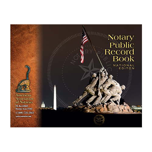Wisconsin Notary Public Record Book (Journal) - War Memorial Cover