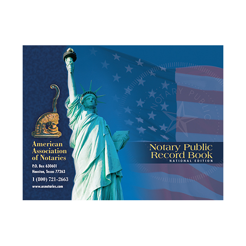 Wisconsin Notary Public Record Book (Journal) - Statue of Liberty Blue Cover