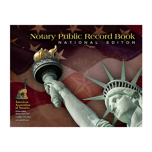 Wisconsin Notary Public Record Book (Journal) - Statue of Liberty Brown Cover