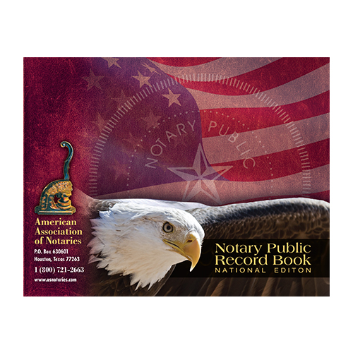 Wisconsin Notary Public Journal (Record Book) - Eagle & U.S. Flag Cover